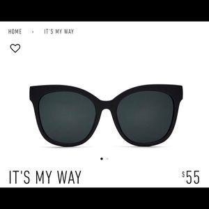 QUAY SUNGLASSES- It’s My Way  Black/smoke
